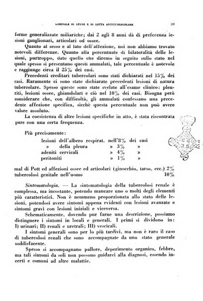 Tubercolosi giornale di studi e di lotta antitubercolare