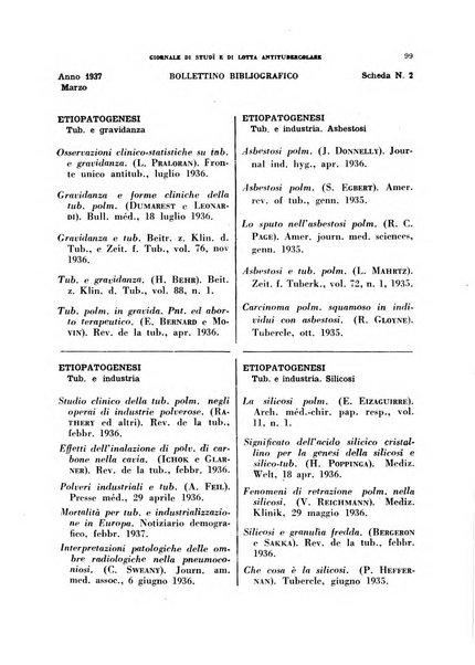 Tubercolosi giornale di studi e di lotta antitubercolare