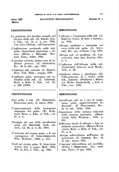 Tubercolosi giornale di studi e di lotta antitubercolare