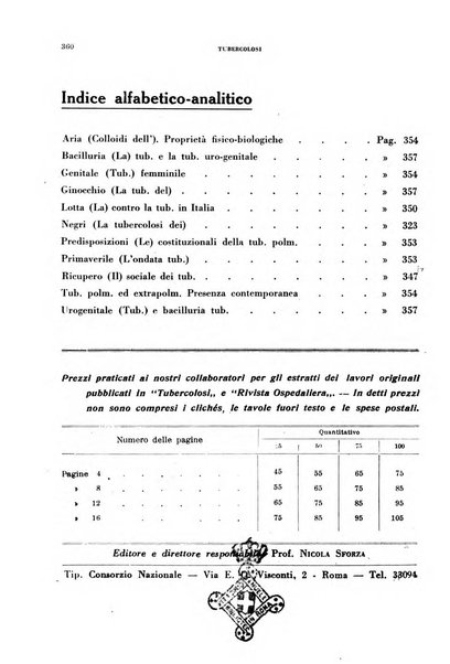 Tubercolosi giornale di studi e di lotta antitubercolare