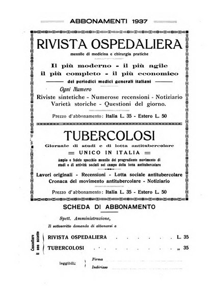 Tubercolosi giornale di studi e di lotta antitubercolare