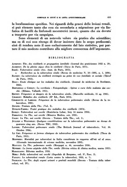 Tubercolosi giornale di studi e di lotta antitubercolare