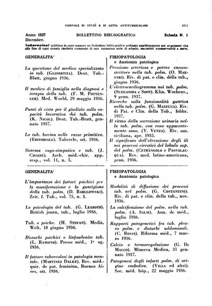 Tubercolosi giornale di studi e di lotta antitubercolare