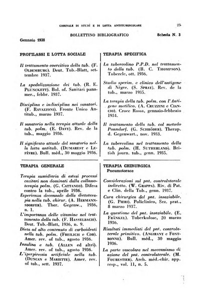 Tubercolosi giornale di studi e di lotta antitubercolare