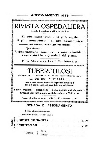 Tubercolosi giornale di studi e di lotta antitubercolare