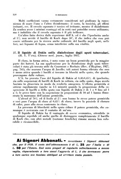 Tubercolosi giornale di studi e di lotta antitubercolare