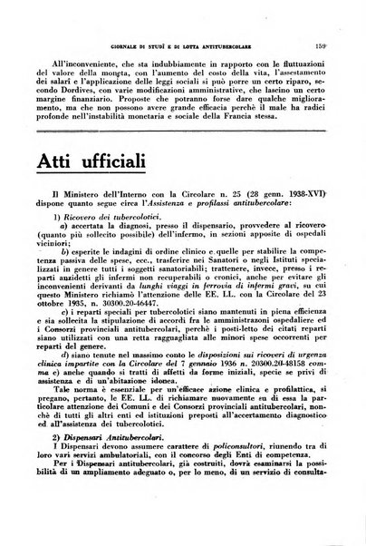 Tubercolosi giornale di studi e di lotta antitubercolare