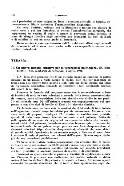 Tubercolosi giornale di studi e di lotta antitubercolare