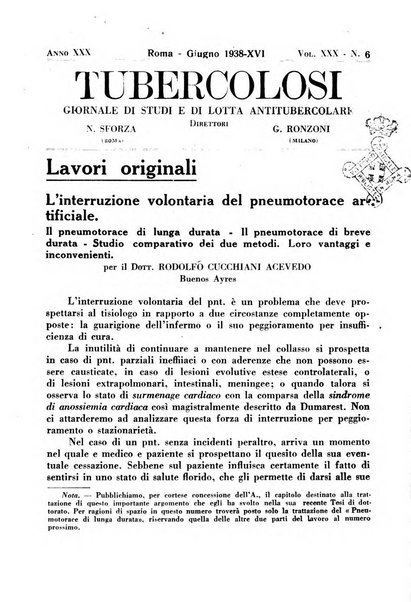 Tubercolosi giornale di studi e di lotta antitubercolare