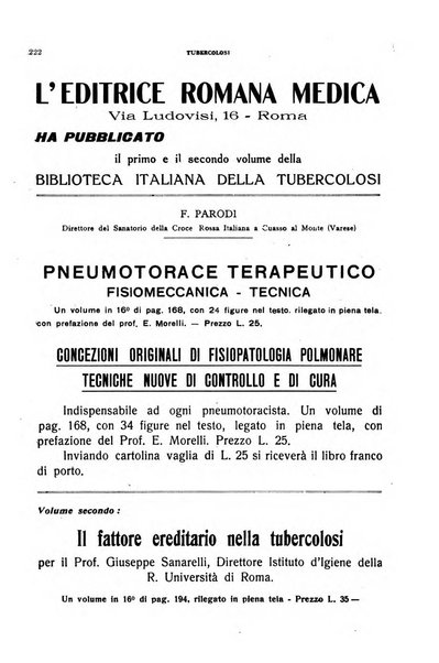 Tubercolosi giornale di studi e di lotta antitubercolare