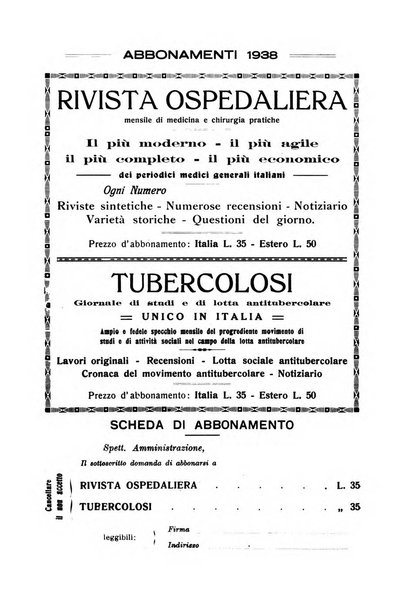 Tubercolosi giornale di studi e di lotta antitubercolare