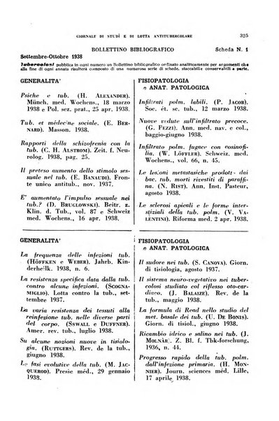 Tubercolosi giornale di studi e di lotta antitubercolare