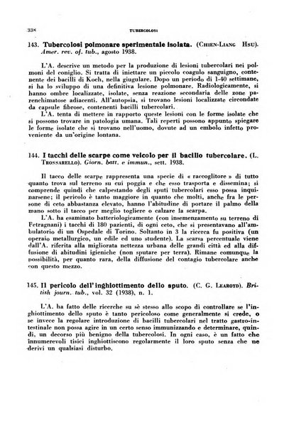 Tubercolosi giornale di studi e di lotta antitubercolare