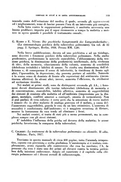 Tubercolosi giornale di studi e di lotta antitubercolare