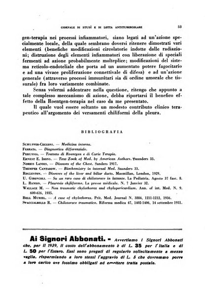 Tubercolosi giornale di studi e di lotta antitubercolare