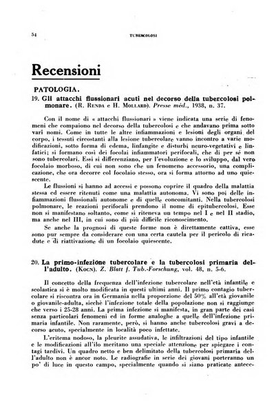 Tubercolosi giornale di studi e di lotta antitubercolare