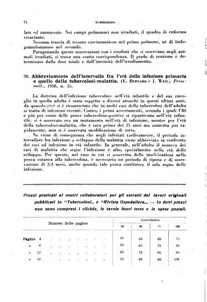 Tubercolosi giornale di studi e di lotta antitubercolare