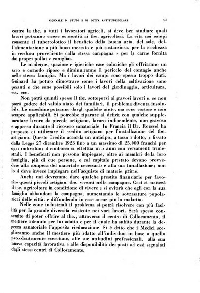 Tubercolosi giornale di studi e di lotta antitubercolare