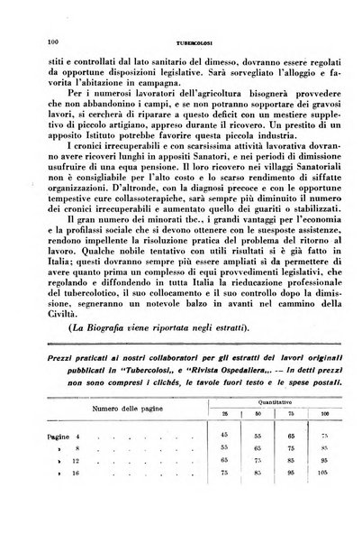 Tubercolosi giornale di studi e di lotta antitubercolare