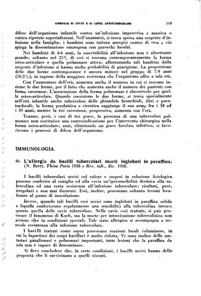 Tubercolosi giornale di studi e di lotta antitubercolare