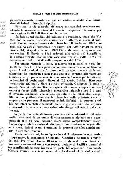 Tubercolosi giornale di studi e di lotta antitubercolare