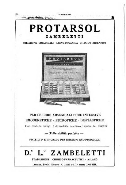 Tubercolosi giornale di studi e di lotta antitubercolare