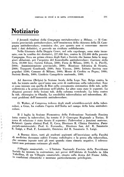 Tubercolosi giornale di studi e di lotta antitubercolare