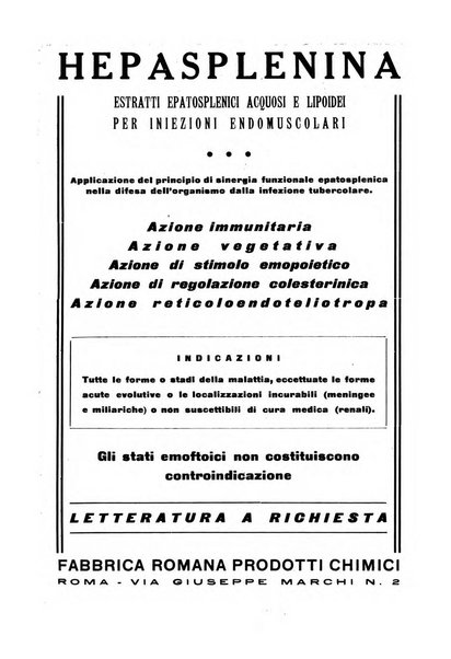 Tubercolosi giornale di studi e di lotta antitubercolare