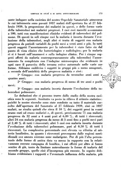 Tubercolosi giornale di studi e di lotta antitubercolare