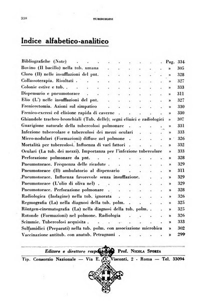 Tubercolosi giornale di studi e di lotta antitubercolare