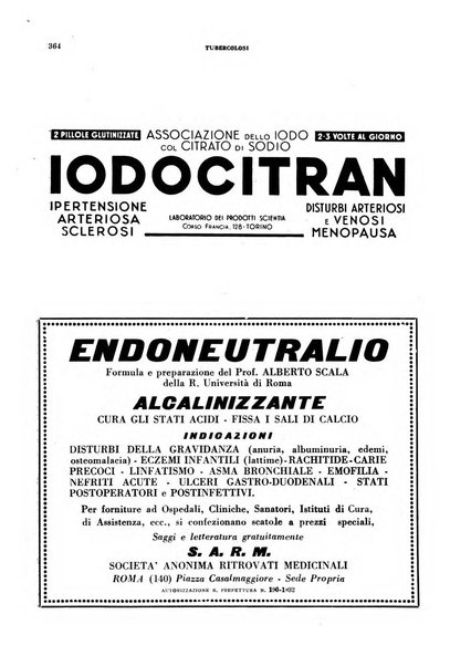 Tubercolosi giornale di studi e di lotta antitubercolare