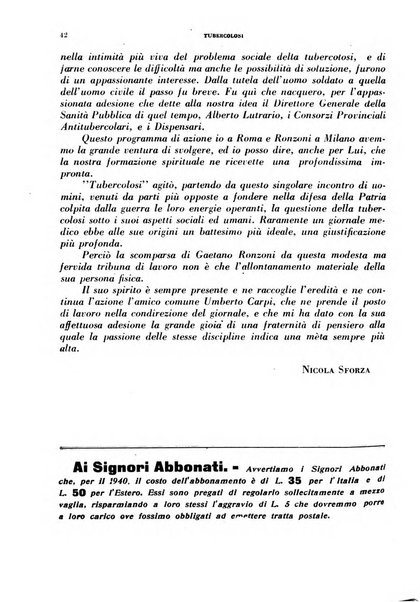 Tubercolosi giornale di studi e di lotta antitubercolare