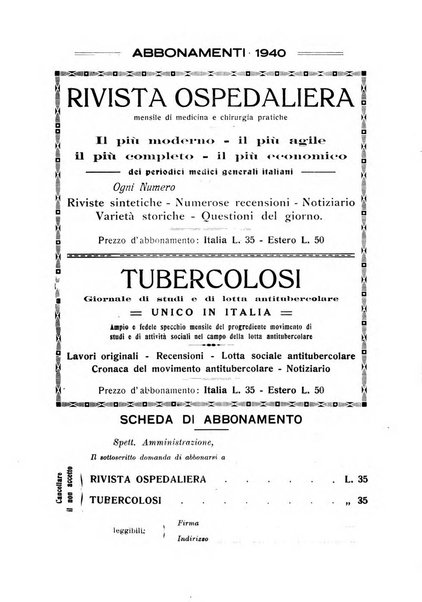 Tubercolosi giornale di studi e di lotta antitubercolare