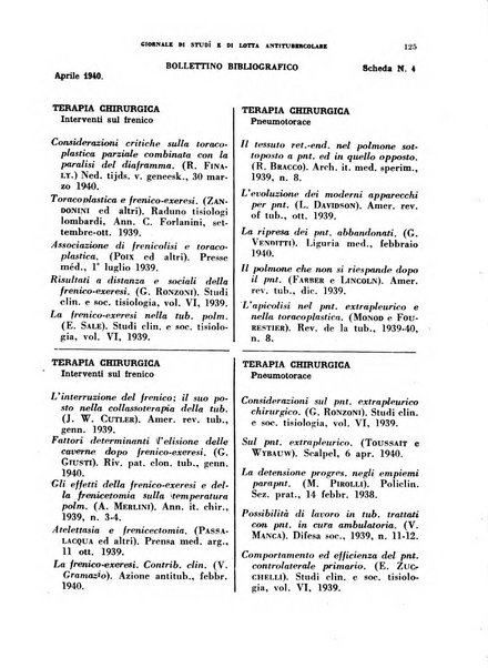 Tubercolosi giornale di studi e di lotta antitubercolare