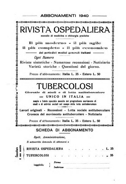 Tubercolosi giornale di studi e di lotta antitubercolare