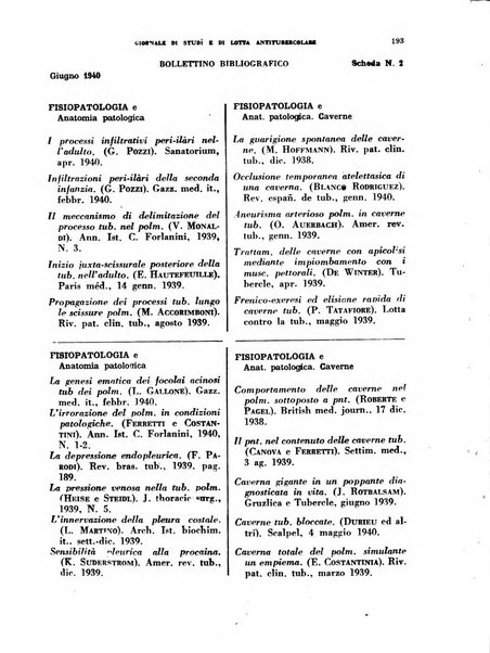 Tubercolosi giornale di studi e di lotta antitubercolare