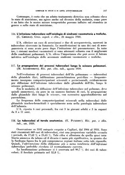 Tubercolosi giornale di studi e di lotta antitubercolare