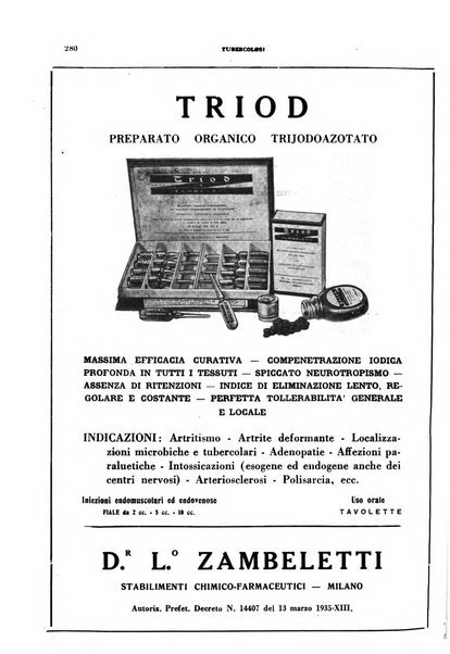 Tubercolosi giornale di studi e di lotta antitubercolare