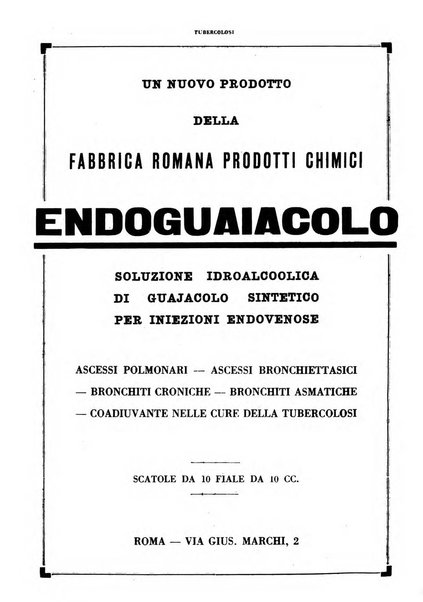 Tubercolosi giornale di studi e di lotta antitubercolare