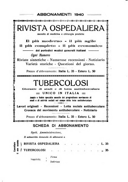 Tubercolosi giornale di studi e di lotta antitubercolare