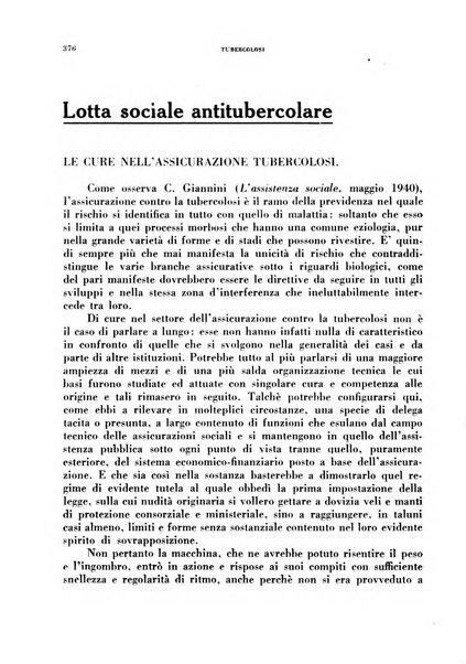 Tubercolosi giornale di studi e di lotta antitubercolare