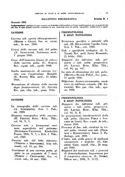 Tubercolosi giornale di studi e di lotta antitubercolare