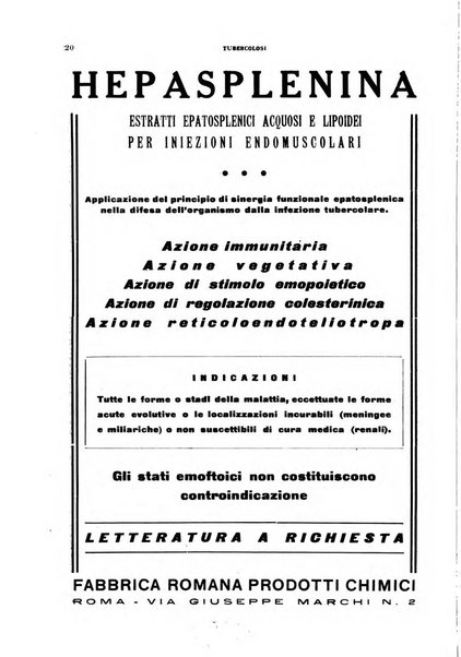 Tubercolosi giornale di studi e di lotta antitubercolare