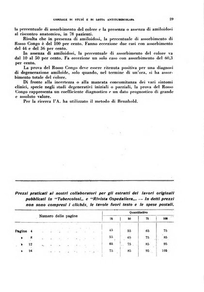 Tubercolosi giornale di studi e di lotta antitubercolare