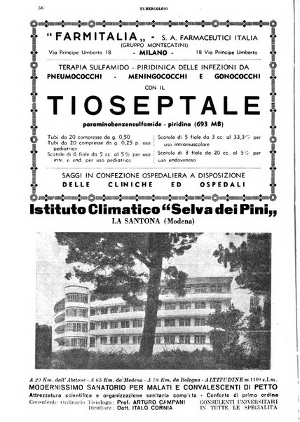 Tubercolosi giornale di studi e di lotta antitubercolare