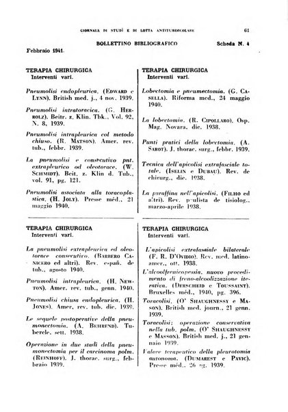 Tubercolosi giornale di studi e di lotta antitubercolare