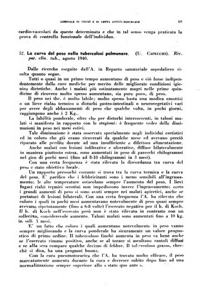 Tubercolosi giornale di studi e di lotta antitubercolare