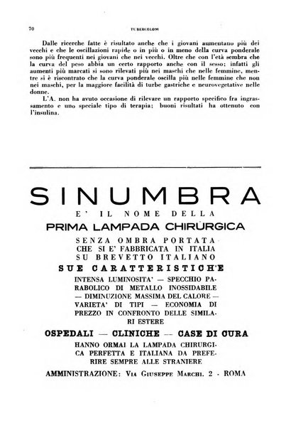 Tubercolosi giornale di studi e di lotta antitubercolare