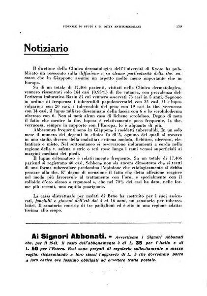 Tubercolosi giornale di studi e di lotta antitubercolare