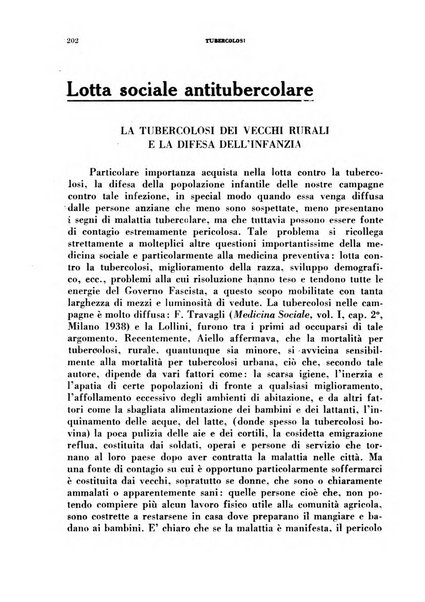 Tubercolosi giornale di studi e di lotta antitubercolare